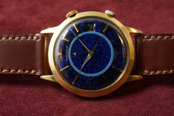 Jaeger Lecoultre Memovox Lapis Lazuli Dial 18KYG Ultra Rare（ＯＴ-03／1950ｓ)の詳細写真5枚目