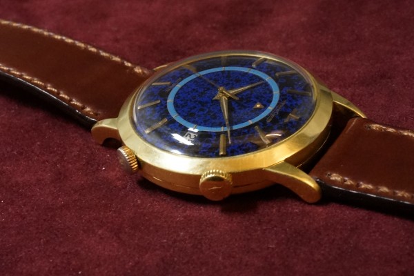 Jaeger Lecoultre Memovox Lapis Lazuli Dial 18KYG Ultra Rare（ＯＴ-03／1950ｓ)の詳細写真9枚目