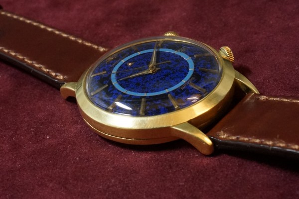 Jaeger Lecoultre Memovox Lapis Lazuli Dial 18KYG Ultra Rare（ＯＴ-03／1950ｓ)の詳細写真10枚目