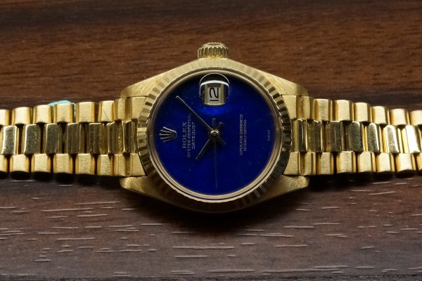 レディース ロレックス Ref-6917/8 DATE-JUST Lapis lazuli Dial（LR-01／1977年)の詳細写真5枚目