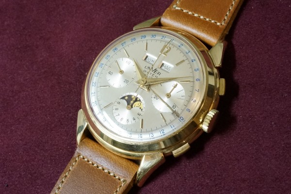 UNVER WATCH Triple Calendar Moonphase クロノグラフ Jumbo（CH-01／1940ｓ)の詳細写真3枚目