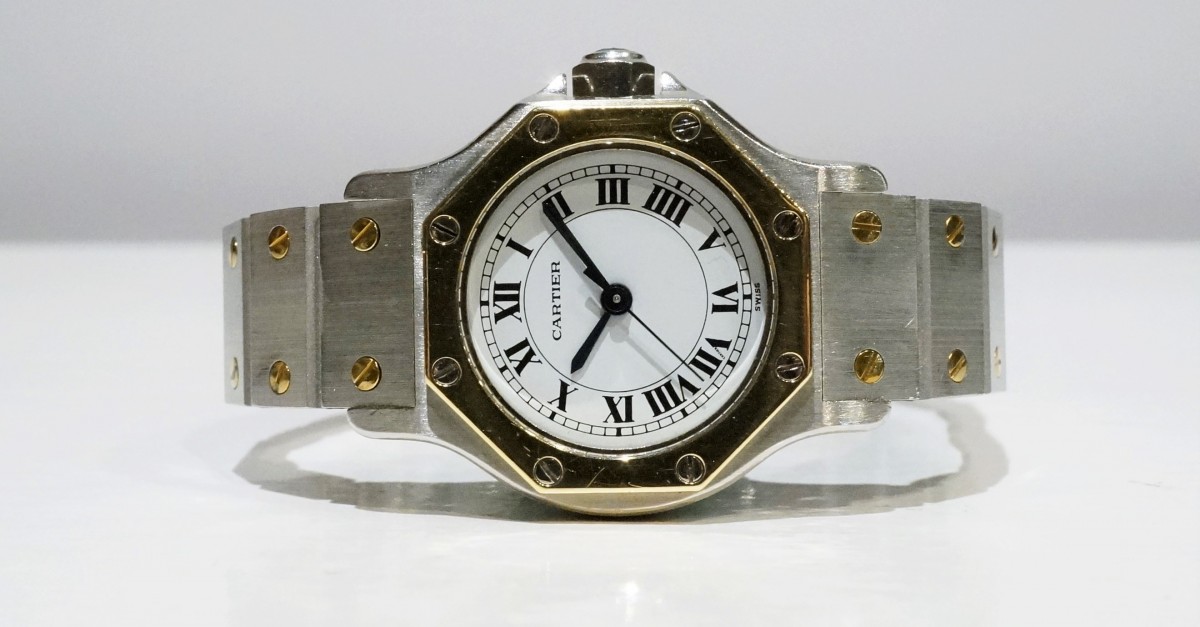 レディース カルティエ SANTOS OCTAGON Automatic SS& 18K Gold（LC-03／1980ｓ) | レディース &  Boys Watch | VINTAGE WATCH - LIBERTAS:リベルタス