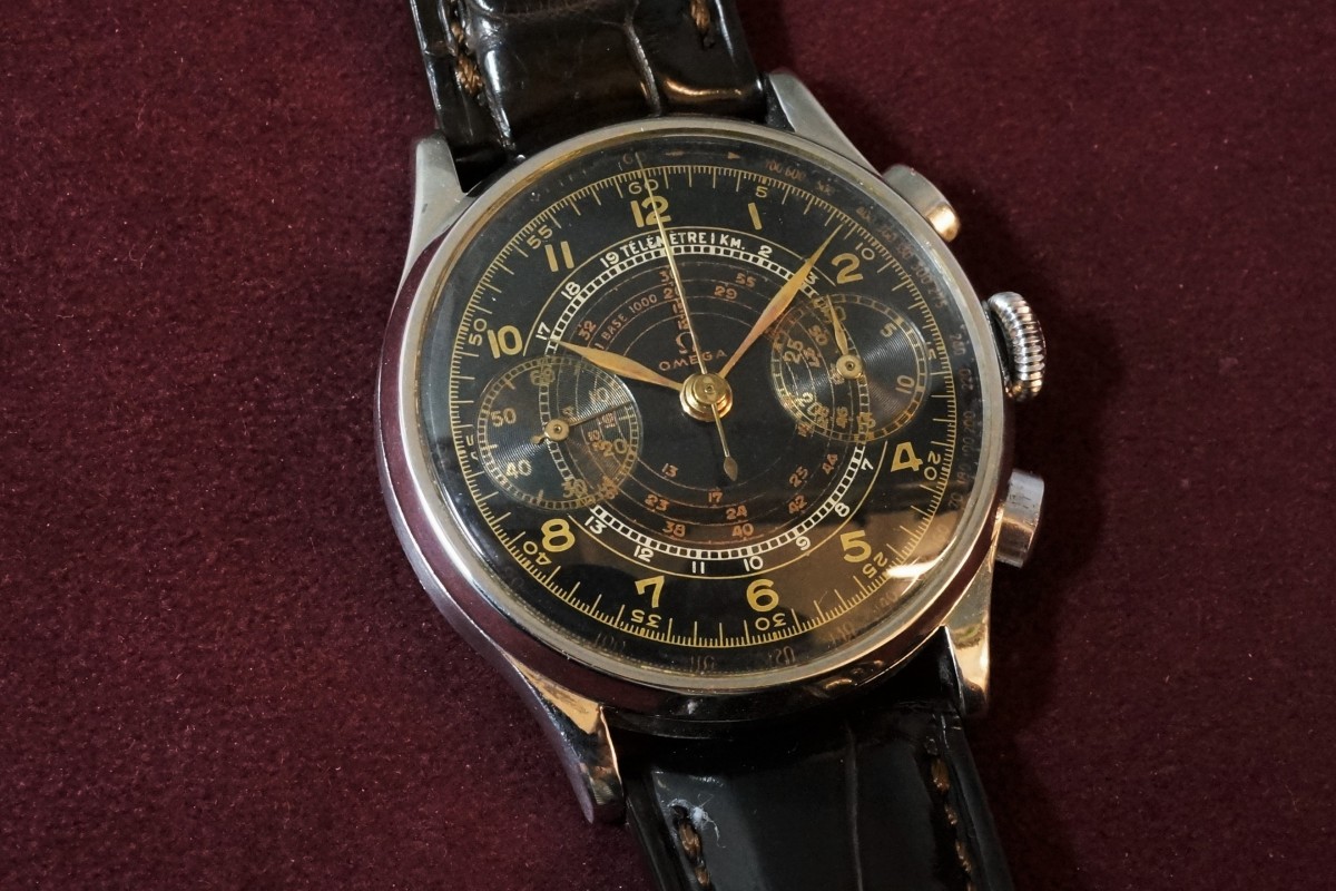 オメガ CAL-33.3 クロノグラフ Black Dial(CH-02/1940s)