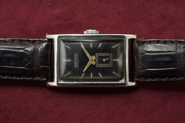 MOVADO CURVIPLAN BLACK DIAL LONG RECTANGLE（OT-03／1930ｓ)の詳細写真3枚目