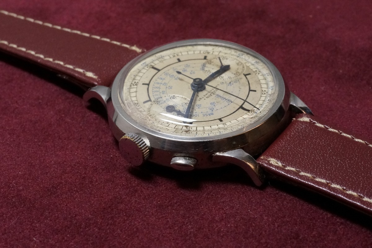 R7-1373 SECTOR 025-61037 クロノグラフ 腕時計 VULCAIN Sector Dial Chronometre クロノグラフ（CH-01／1930s