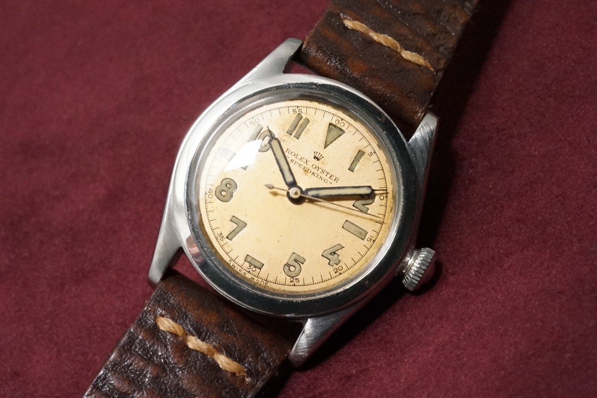 ロレックス OYSTER SPEEDKING Ref-2280 Pink Semi-Unique Dial
