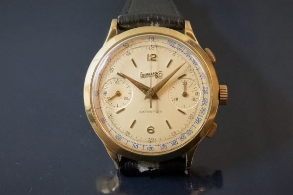 EBERHARD EXTRA-FORT Jumbo Size  クロノグラフ（Ch-01／1950ｓ)の詳細写真5枚目