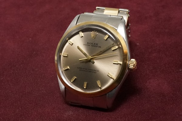 ロレックス OYSTER PERPETUAL Ref-1002 SS×YG Gray Dial（RO-51／1967年)の詳細写真3枚目