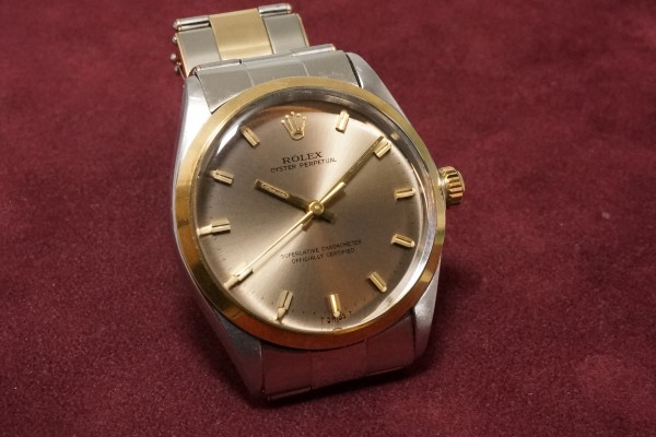 ロレックス OYSTER PERPETUAL Ref-1002 SS×YG Gray Dial（RO-51／1967年)の詳細写真4枚目