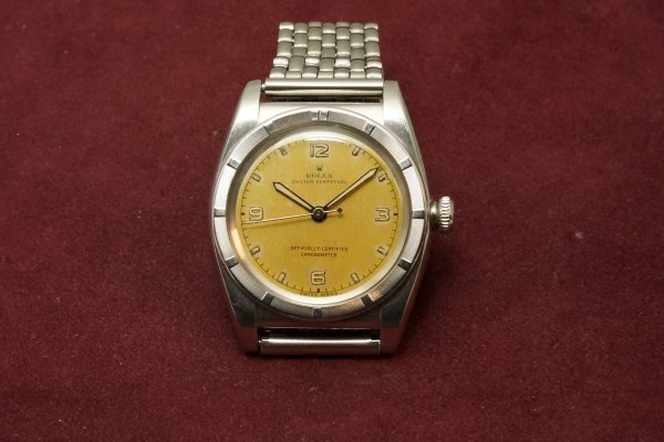 ロレックス バブルバック Ref-3372 Lemon Yellow Chage Dial（RO-31／1947年)の詳細写真2枚目
