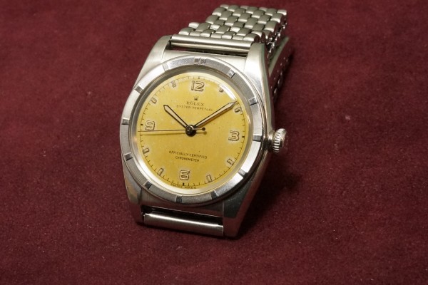 ロレックス バブルバック Ref-3372 Lemon Yellow Chage Dial（RO-31／1947年)の詳細写真3枚目