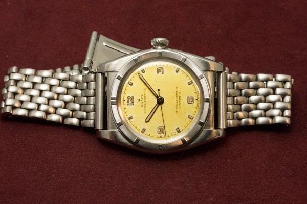 ロレックス バブルバック Ref-3372 Lemon Yellow Chage Dial（RO-31／1947年)の詳細写真6枚目