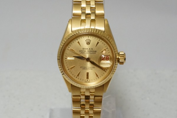 レディース ロレックス OYSTER PERPETUAL 1ST LADY-デイトジャスト  18KYG（RL-15／1959年)の詳細写真4枚目