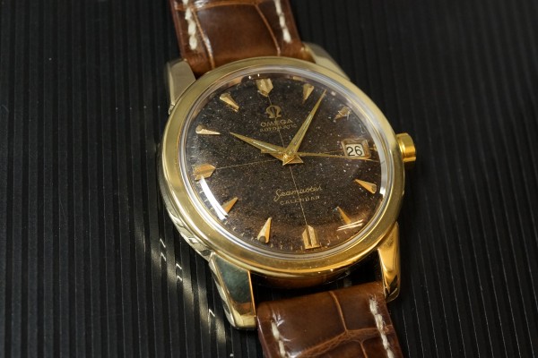 オメガ シーマスター CALENDER Black Gilt Dial（ＯＴ-02／1956年)の詳細写真2枚目