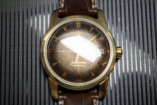 オメガ シーマスター CALENDER Black Gilt Dial（ＯＴ-02／1956年)の詳細写真6枚目