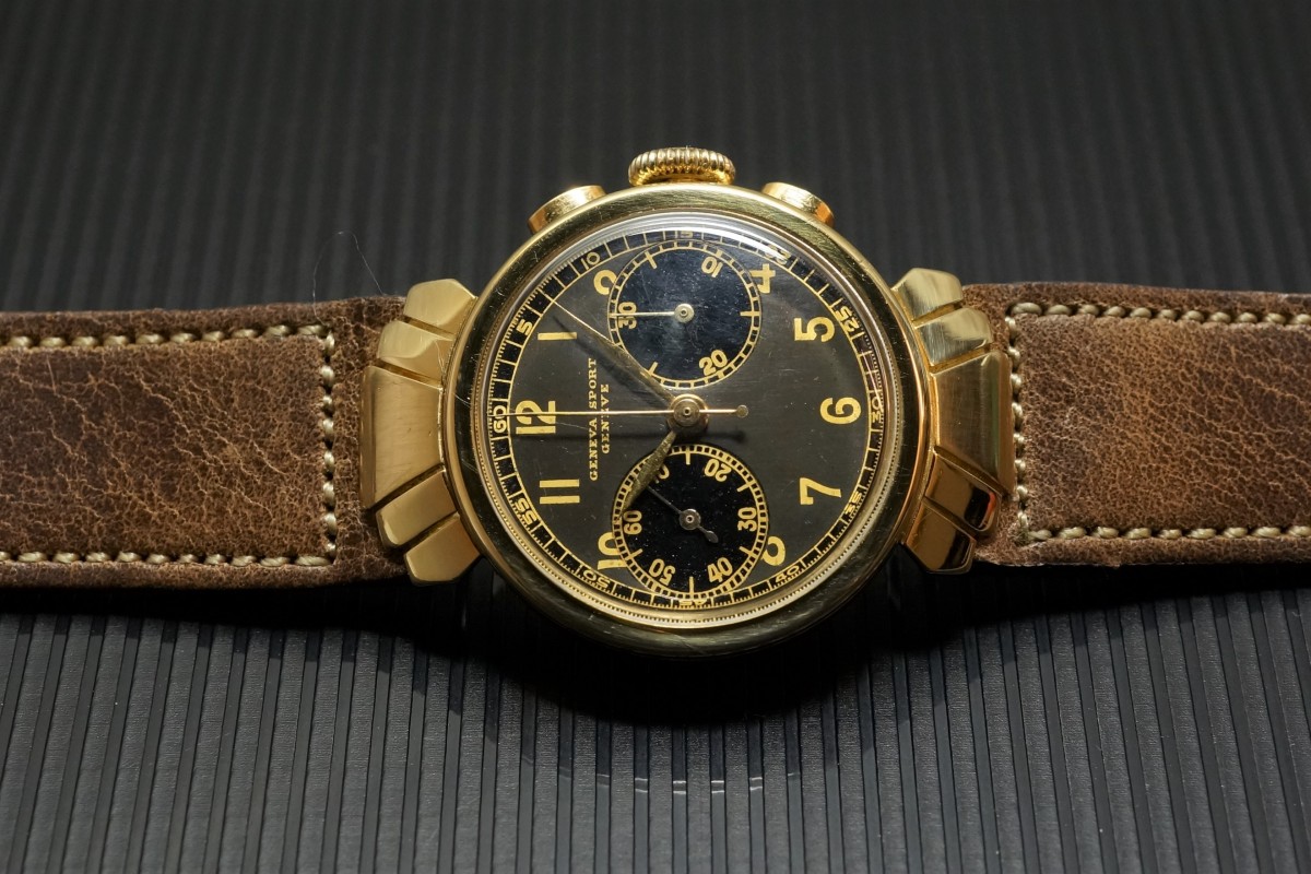 Yahoo!オークション - 1940年代 GENEVA SPORT BABY クロノグラフ