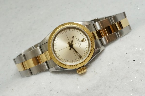 レディース ロレックス OYSTER PERPETUAL Zephyr 18KYG&SS（RL-16／1990年)の詳細写真1枚目