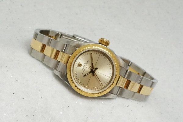 レディース ロレックス OYSTER PERPETUAL Zephyr 18KYG&SS（RL-16／1990年)の詳細写真2枚目