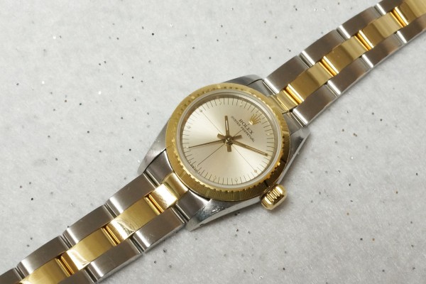レディース ロレックス OYSTER PERPETUAL Zephyr 18KYG&SS（RL-16／1990年)の詳細写真5枚目