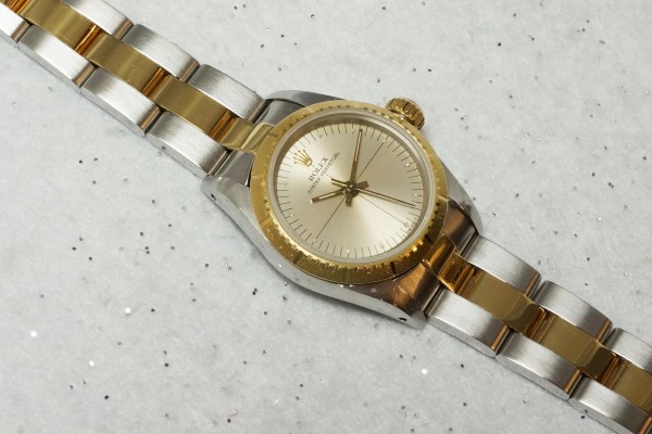 レディース ロレックス OYSTER PERPETUAL Zephyr 18KYG&SS（RL-16／1990年)の詳細写真6枚目