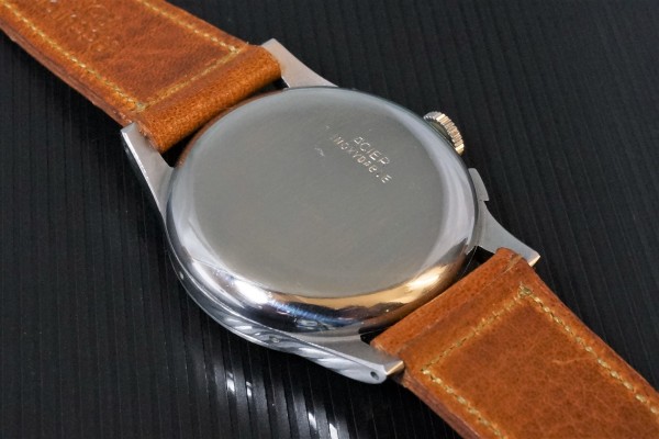 HENRI BLANC GENEVE Triple Date クロノグラフ Black gilt Near Mint!（ヘンリ　ブラン／1940ｓ)の詳細写真12枚目