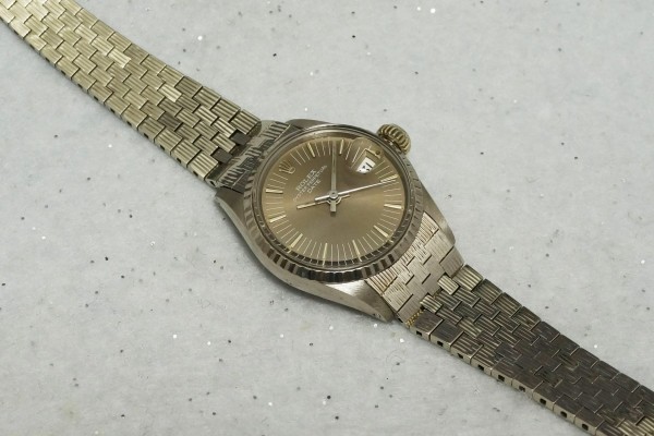 レディース ロレックス OYSTER PERPETUAL DATE 18KWG（RL-17／1970s)の詳細写真6枚目