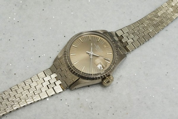 レディース ロレックス OYSTER PERPETUAL DATE 18KWG（RL-17／1970s)の詳細写真7枚目