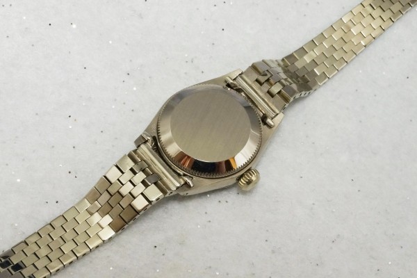 レディース ロレックス OYSTER PERPETUAL DATE 18KWG（RL-17／1970s)の詳細写真9枚目
