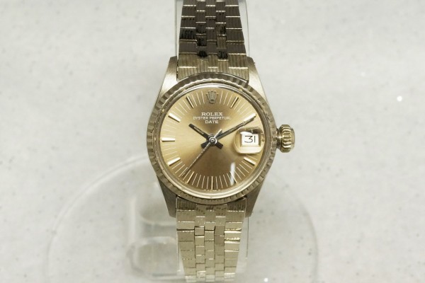 レディース ロレックス OYSTER PERPETUAL DATE 18KWG（RL-17／1970s)の詳細写真10枚目