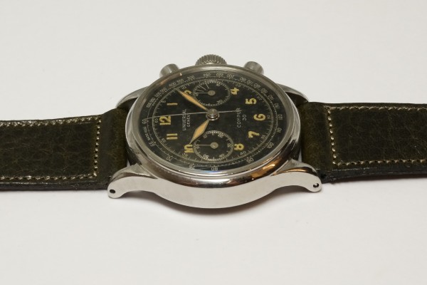 UNIVERSAL GENEVE COMPUR 30 Black Gilt Dial（CH-01／１９４０年)の詳細写真8枚目