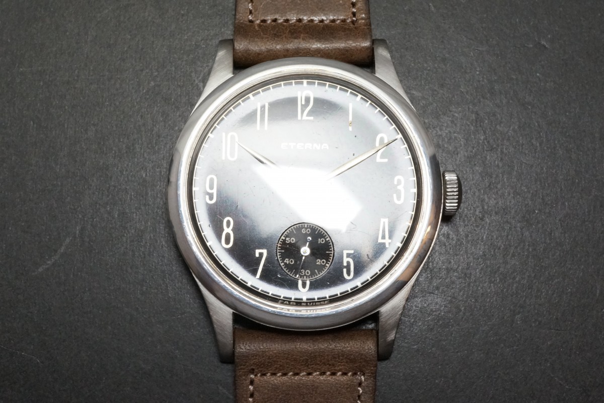 ETERNA Black Gilt Mirror Dial Cal.852 Big Case（OT-02／1940s 
