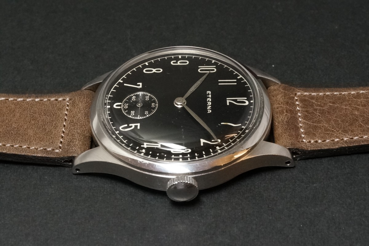 ETERNA Black Gilt Mirror Dial Cal.852 Big Case（OT-02／1940s 