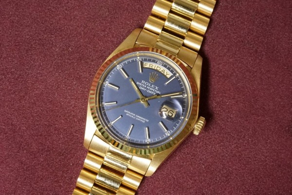 ロレックス デイデイト REF.1803 BLUE DIAL MINT!（OT-06／１９７７年)の詳細写真2枚目