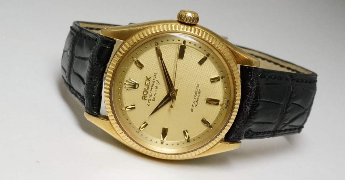希少 Perpetually Yours By Rolex ロレックス 香水 ロレックス OYSTER PERPETUAL Ref.6567 18KYG Step Honeycomb