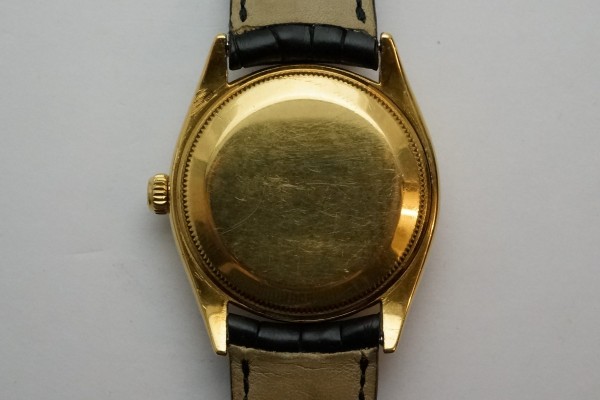 ロレックス OYSTER PERPETUAL Ref.6567 18KYG Step Honeycomb Depth Dial（ＲＯ-05／1950ｓ)の詳細写真15枚目
