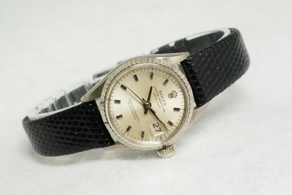 レディース ロレックス OYSTER PERPETUAL デイトジャスト 18KWG Ref.6517(RL-22/1967年)