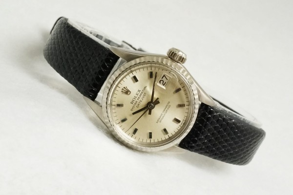 レディース ロレックス OYSTER PERPETUAL デイトジャスト 18KWG  Ref.6517（RL-22／1967年)の詳細写真2枚目