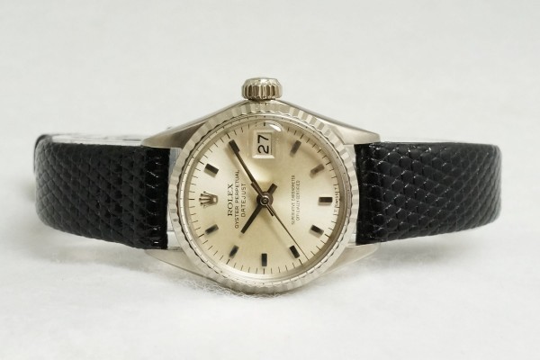 レディース ロレックス OYSTER PERPETUAL デイトジャスト 18KWG  Ref.6517（RL-22／1967年)の詳細写真3枚目