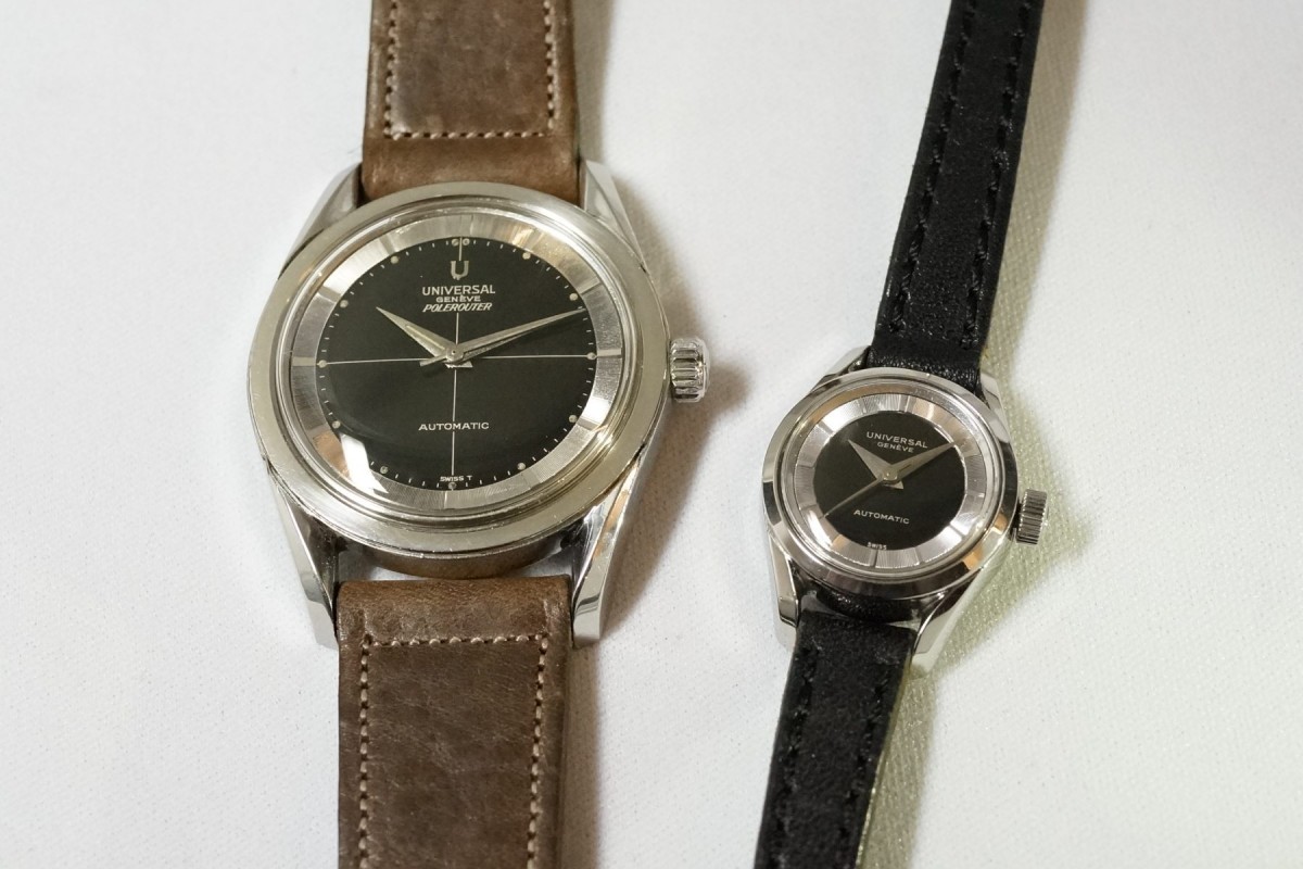 UNIVERSAL GENEVE POLEROUTER REF.20366-1 BLACK GILT DIAL