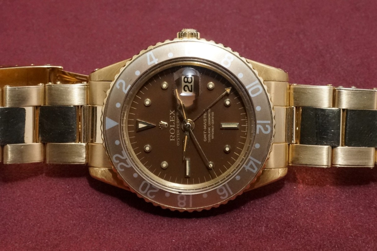 ロレックス GMTマスター Ref-1675/8 Glossy Brown Nipple Dial