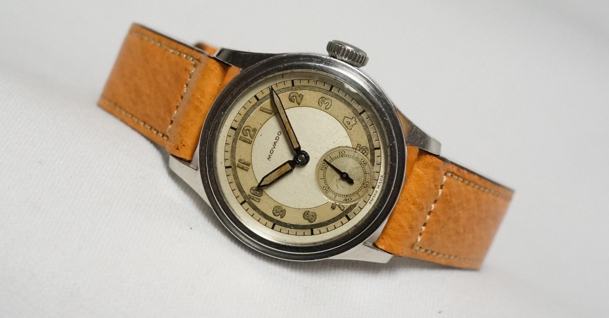 モバード アクバティックケース 1940年代製 ミラーダイヤル 手
