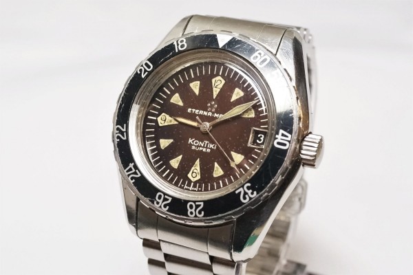 ETERNA ETERNA-MATIC KONTIKI SUPER DIVER GILT BROWN DIAL（ＯＴ-03／1960ｓ)の詳細写真2枚目