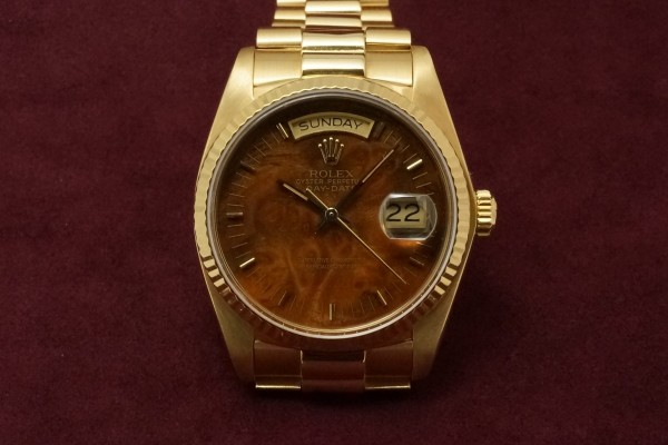 ロレックス デイデイト Ref.18038 Wood Dial（RO-02／1984年)の詳細写真2枚目