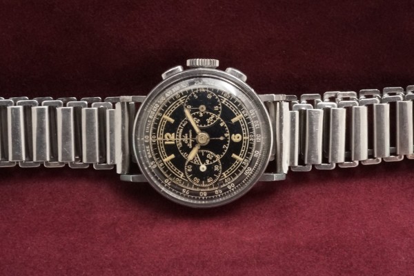 Jules Jurgensen Black Gilt Dial Baby クロノグラフ（Ch-01／1940s)の詳細写真3枚目
