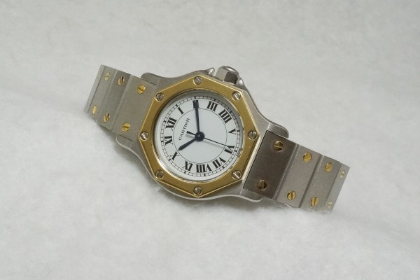 レディース カルティエ SANTOS OCTAGON YG/SS（CL-11／1980s)の詳細写真2枚目