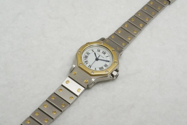 レディース カルティエ SANTOS OCTAGON YG/SS（CL-11／1980s)の詳細写真5枚目