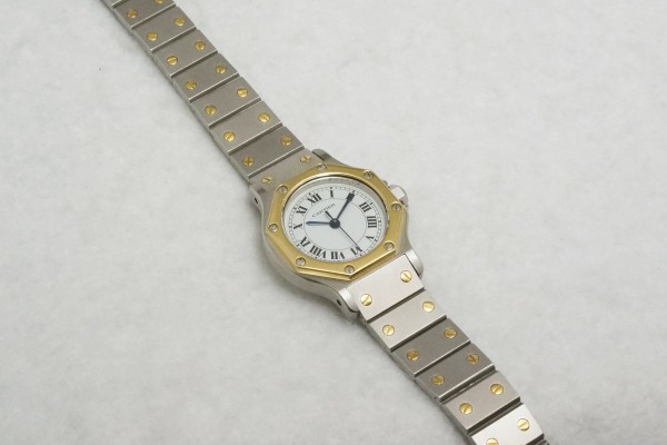 レディース カルティエ SANTOS OCTAGON YG/SS（CL-11／1980s)の詳細写真6枚目