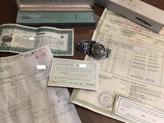 ロレックス EXPLORER Ref-6610 Guarantee & Box（RS-01／1958年)の詳細写真11枚目
