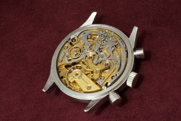 Anonymous クロノグラフ Black Gilt Dial Val.71（CH-2／1940s)の詳細写真11枚目