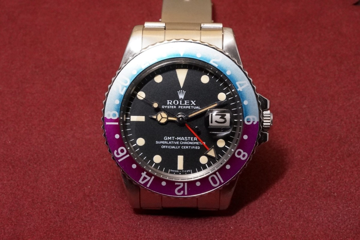 値下げROLEX ロレックス1675/16750 フクシアベゼル　GMTマスター